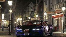 Cars bugatti veyron front city Desk Mat Stitched