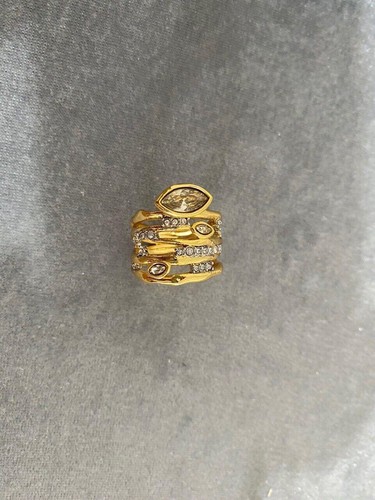Alexis Bittar Fashionable Gold Plated Casual Ring Size 7# - Picture 8 of 24