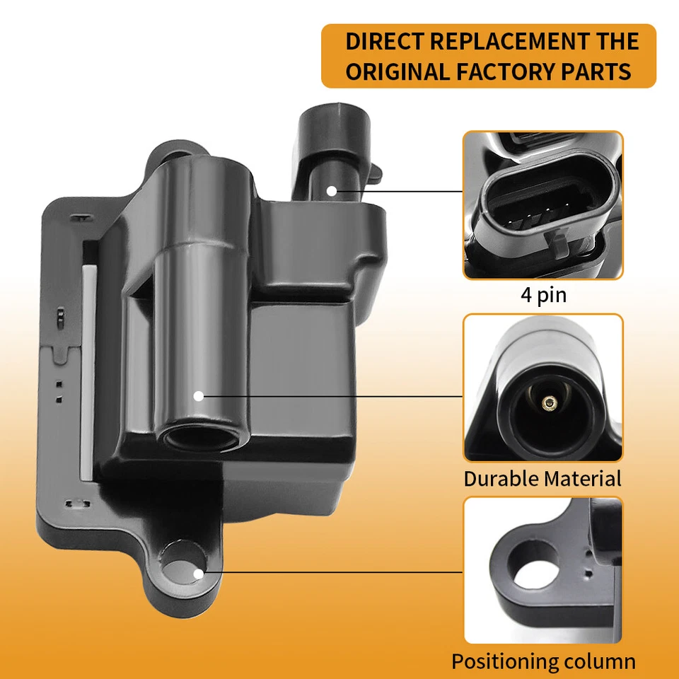 Paquete de 8 cables de encendido cuadrados y bujías para Chevy GMC 4,8 L 5,3 L 6,0 L 8,1 L Foto 3 de 4