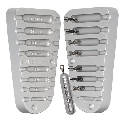 Pencil Drop Shot Lead Fishing Mold 2-4-6-8-10-12-15-20g Lead Mold Weights  Sink