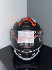 Retro Honda Rheos HRX Full Face helmet (Size Small) (Black White Orange)