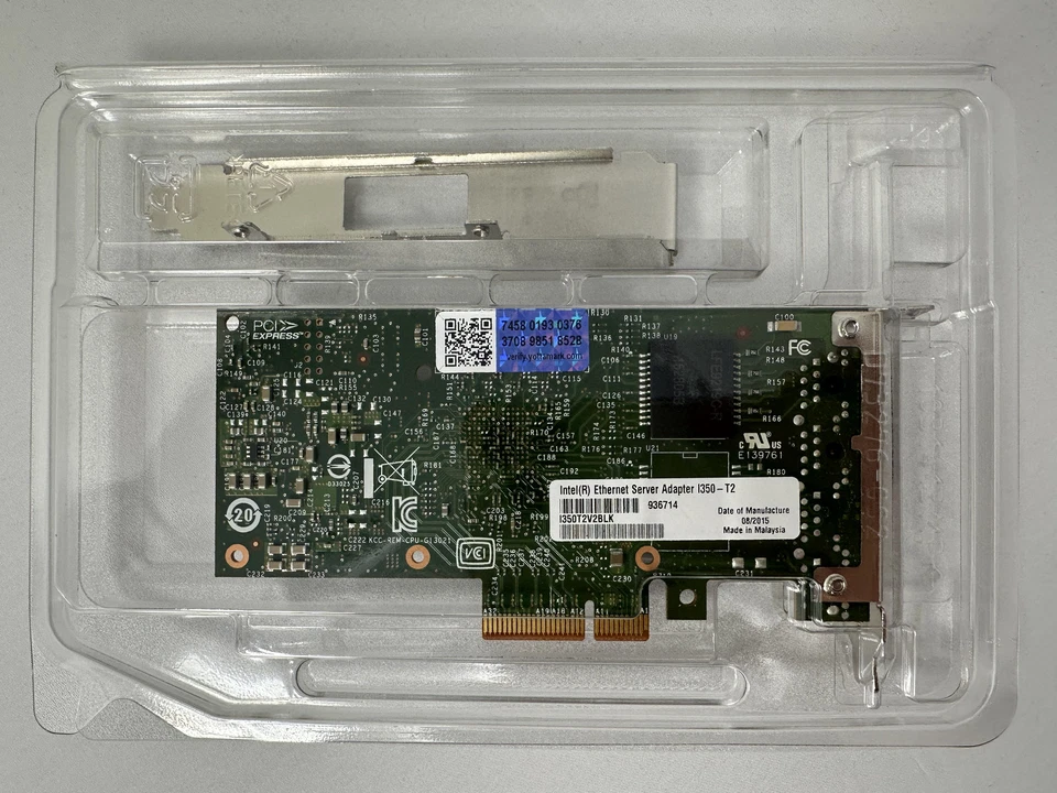 Genuine Intel I350T2V2 Ethernet Server Adapter I350-T2 PCIe Dual Port I350-T2V2 - Image 2 of 2