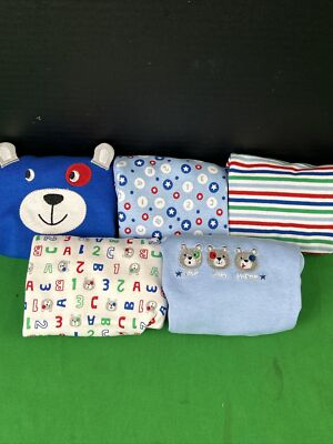 Member's Mark 5 Pack Baby's Favorite Bodysuits Size 3/6M Blue Bears