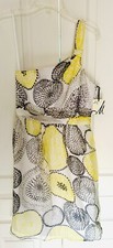 NEW NWT Milly New York Womens 100 Canary Yellow One Shoulder Lined Silk Dress 4