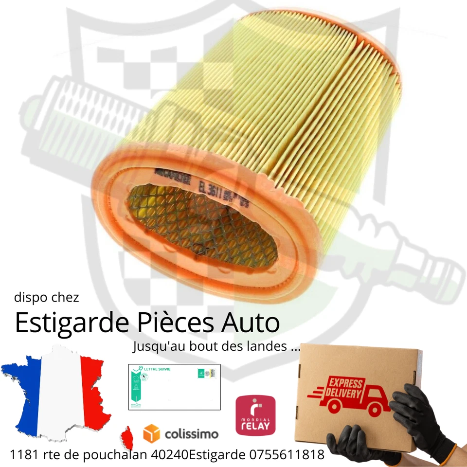 Filtre à air MECAFILTER EL3611 pour AX / 106 / xsara / micra - Photo 1/1
