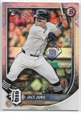 Bowman Jace Jung #59 2025 novato Bowman logotipo retro lámina tigres estuche golpe