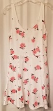Floral Roses Women's Dress Fit & Flare Flowy Fun Bohemian Size Medium