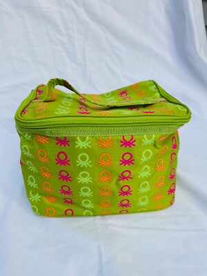 Vintage Benetton Makeup Toiletry Travel Bag