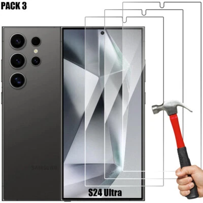 Verre Trempé pour Samsung Galaxy S24 Ultra S23 FE S21 FE Anti-Rayures 9H Lot-3