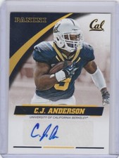 C.J. ANDERSON 2015 CAL PANINI CALIFORNIA AUTOGRAPH SIGNATURE AUTO CJA-CAL SP