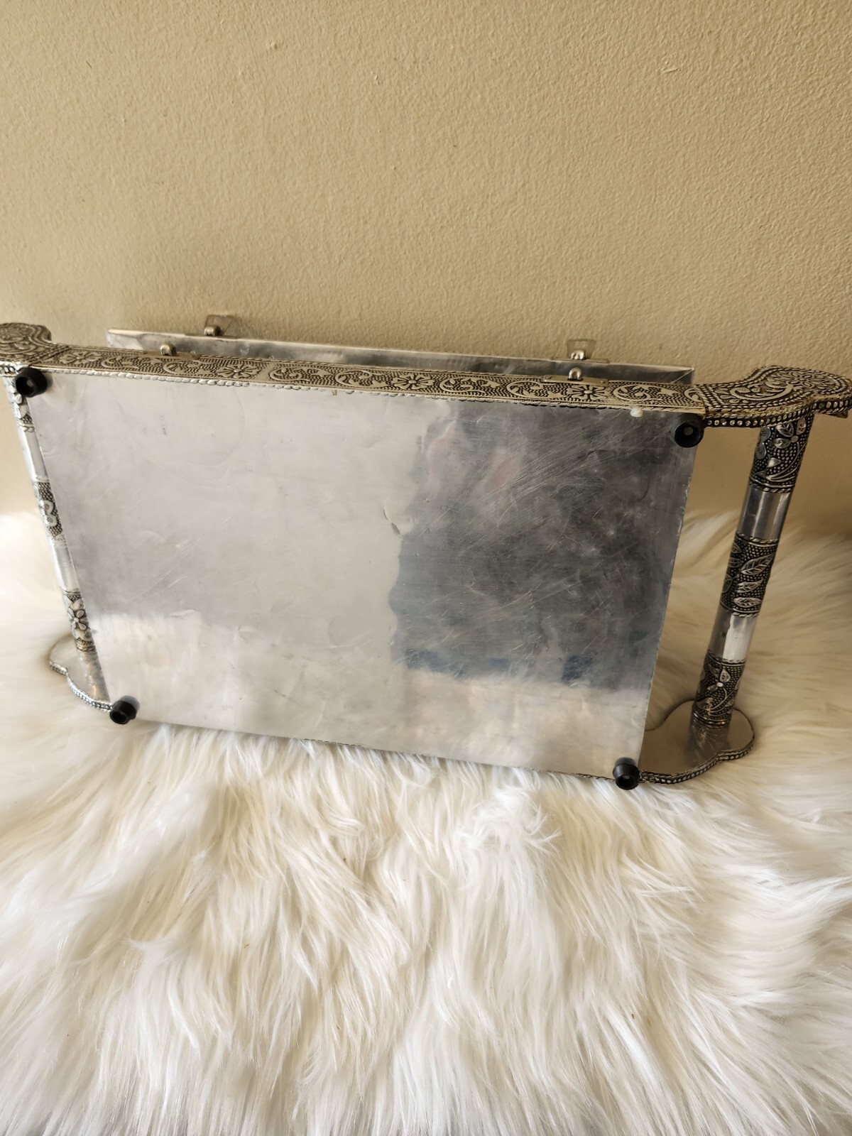 Storage Container-Antique, silver Handcrafted flo… - image 7