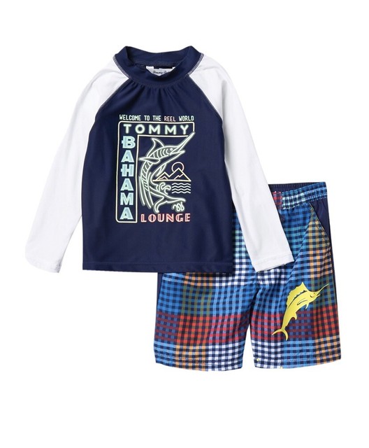 NWT Tommy Bahama Baby Boy Navy Blue Rash Guard Swim Beach Set Sz 18m eBay
