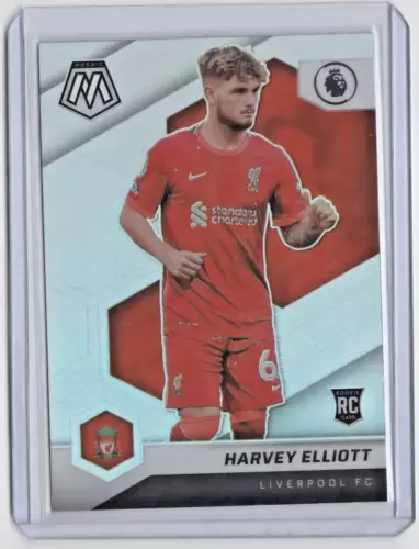Harvey Elliott - Panini Mosaic Silver Prizm parallel Rookie card (RC) Liverpool