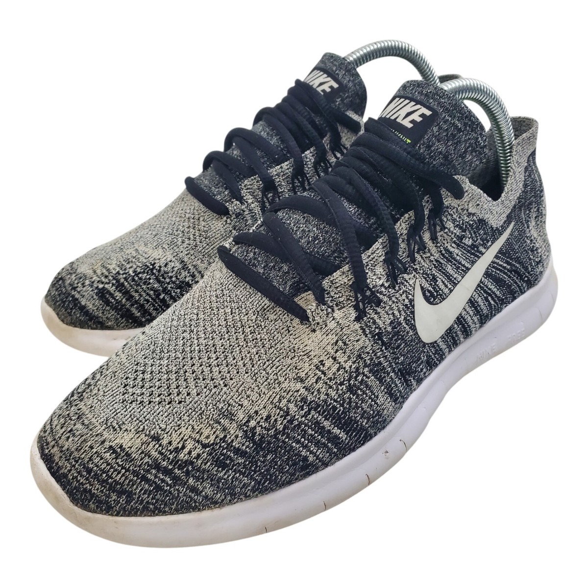 NIKE Shoes FREE RN FLYKNIT 2017 Women Size 8.5 Black OREO  display picture 1