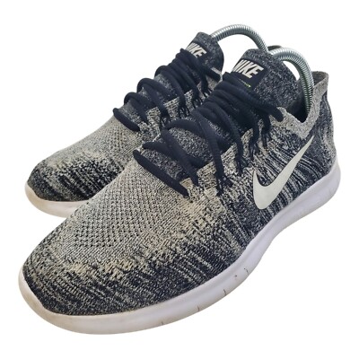 NIKE Shoes FREE RN FLYKNIT 2017 Women Size Black OREO Running  880843-003
