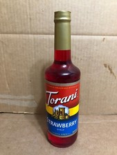 Torani 25.4 oz Strawberry Syrup Flavoring for Handcrafted Sodas/Teas/Lemonades 