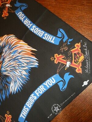 Budweiser Vintage Bandana Eagle 1995 Poly/Cotton NOS 21.5 x Budweiser Vintage Bandana Eagle 1995 Poly/Cotton NOS 21.5 x