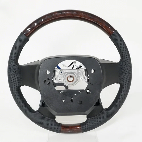 For Toyota Land Cruiser LC200 Wood Leather Car Steering Wheel