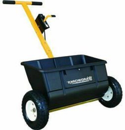 Heavy Duty 75 Lb Seed Fertilizer All Season Drop Spreader Push