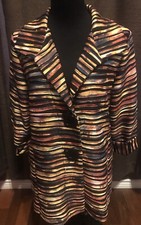 PECK  PECK FALL TONES KNIT JACKET SZ M BLAZER