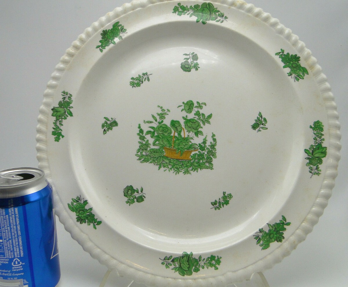 Spode Green Basket S2675 12 5/8in Round Chop Plate Platter