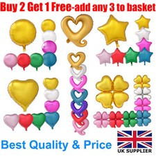 18" Round Heart Star FashionHeart Helium Foil Balloon For Birthday Wedding Party