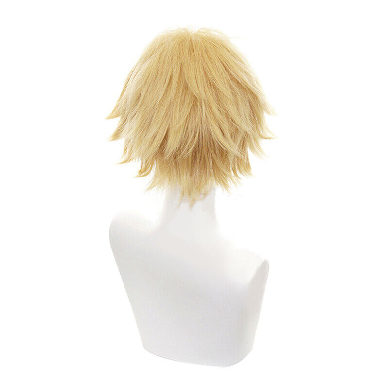 Chainsaw Man Denji Cosplay Costume Wig Mens Anime Halloween Golden