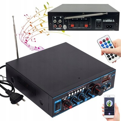 100W+100W Bluetooth Verstärker Vollverstärker HiFi Stereo Amplifier Digital FM