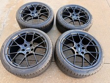 ASTON MARTIN VANQUISH 21" MULTI SPOKE SATIN BLACK OEM WHEELS SET TPMS FOR 2025+