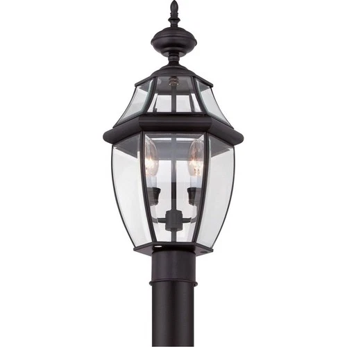 Newbury - 2 Light Large Post Lantern-Mystic Black Finish Outdoor Lantern Quoizel - Picture 6 of 8