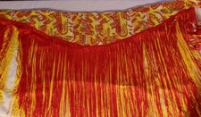 Double sided long fringe belt for belly dance