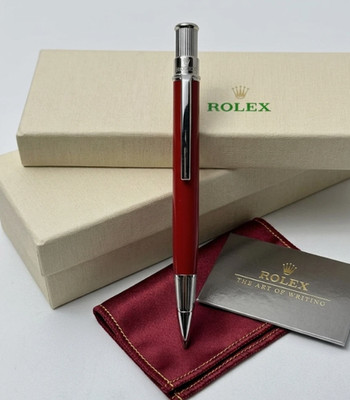 New 2026 Rolex Red Ruby Oyster - Ballpoint Pen - Full Box with Pouch VIP Gift