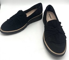 Clark Collection Women's Black Suede Loafer Comfort Soft Cushion Sz 8.5 13288