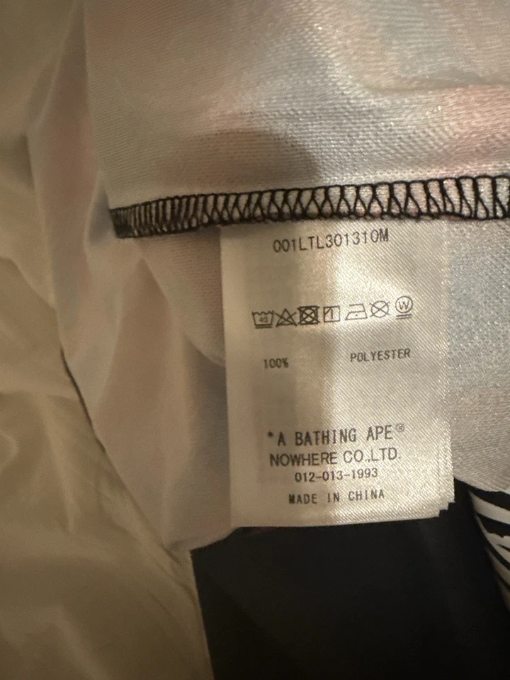 BAPE Flame Pattern Multilogo RelaxedFit Football Jersey - Image 4 of 4