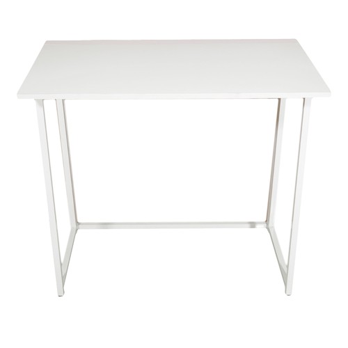 Folding Small Desk Home Office Desk Laptop Study Writing Table Modern White - Picture 5 of 8