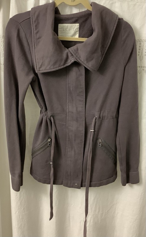 Casual Sweatshirt Full Zip Tunic Jacket size S