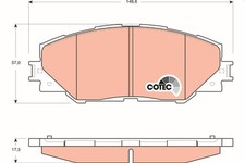 Bremsbelagsatz Vorne für Toyota Auris E15 Corolla Limo Mirai Jpd1 Prius ab 05->
