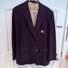 Classic Corbin Ltd. Navy Blazer with Unique Emblems