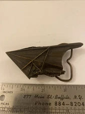 VINTAGE 1979 BERGAMOT BRASS WORKS HANG GLIDING BELT BUCKLE!!!