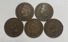1890 1895 1898 1900 1903 Indian Head Cent Lot of 5