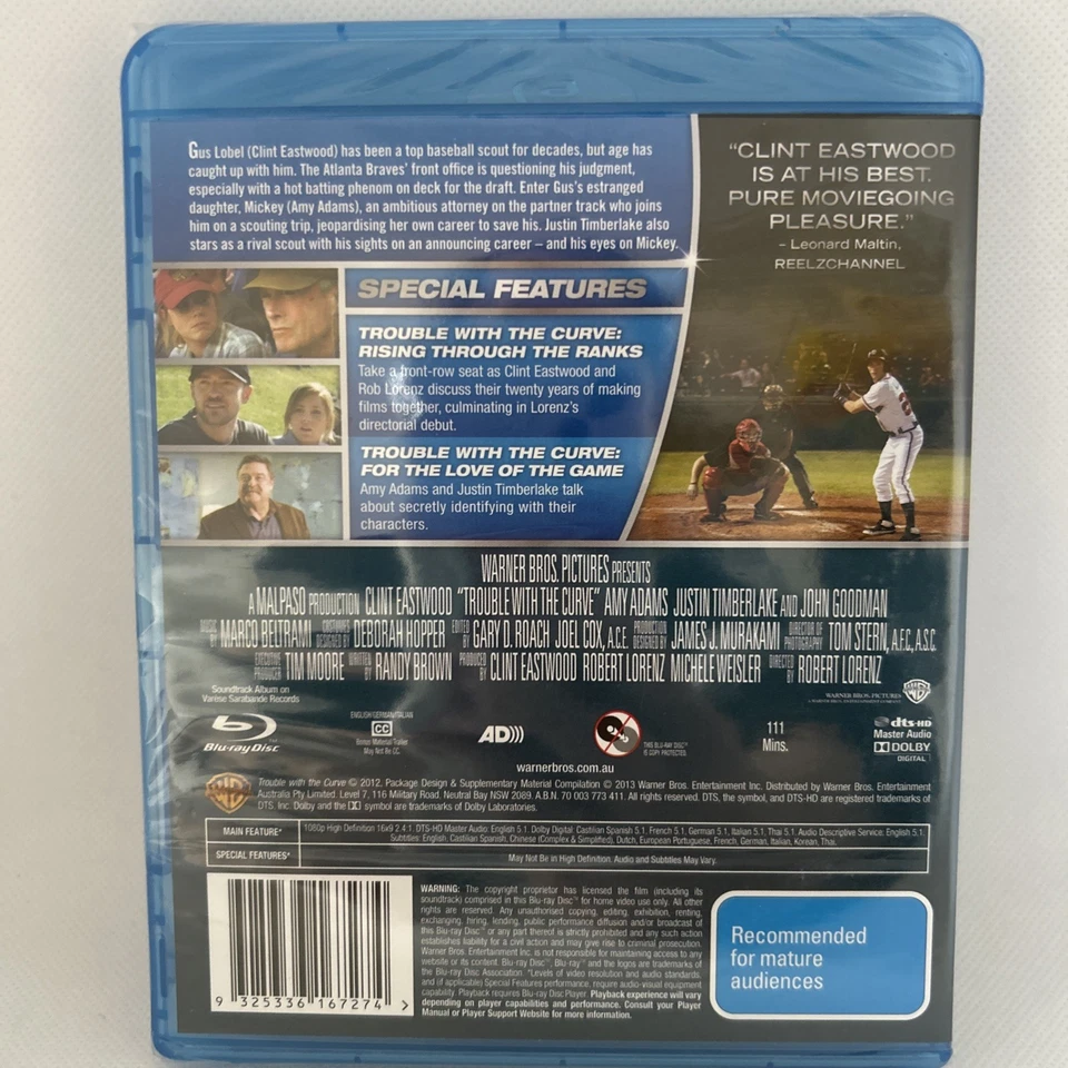 Trouble With the Curve Blu-Ray (Clint Eastwood Amy Adams Justin Timberlake) - Image 2 of 4