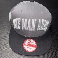 SnapBack New Era The Punisher 59fifty Hat Marvel Black Grey Skull One Man Army