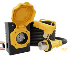 50AMP 15FT Generator Cord w/ Inlet Box NEMA 14-50P to SS2-50R