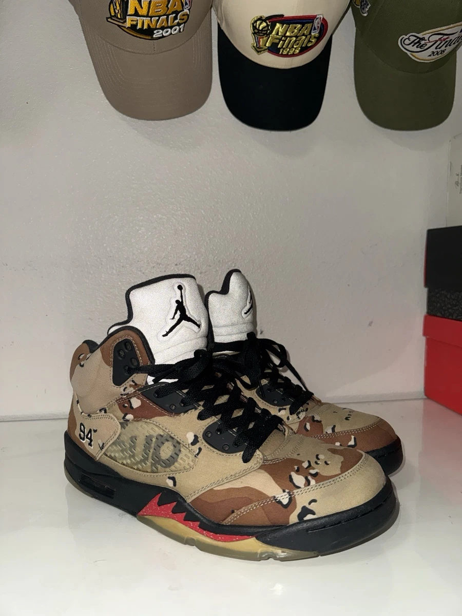 Supreme x Air Jordan 5 Retro Desert Camo for Sale | Authenticity