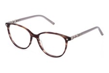 ESCADA Women's VESF90 0836 Shiny Striped Brown Eyeglass Size 54mm-16mm-140