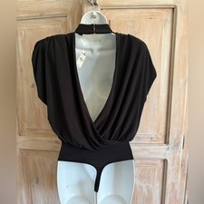 Express Black Thong Bodysuit Top NEW Women s XS