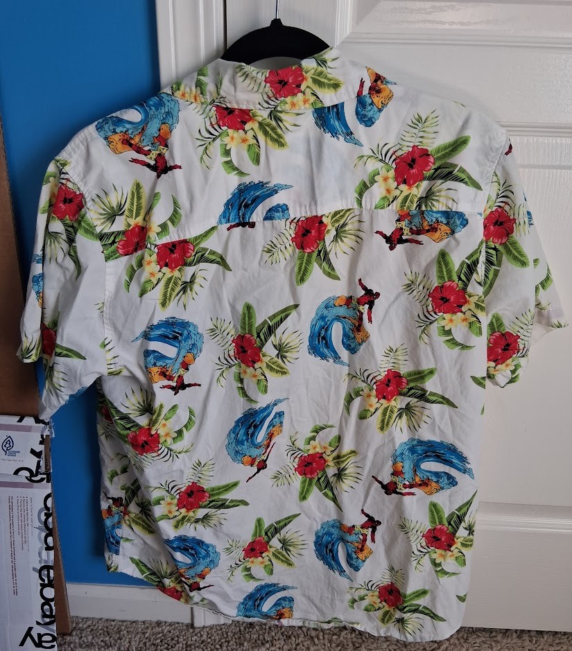 Marvel Deadpool Tropical Surf Woven Button-Up Box… - image 3