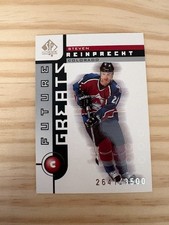2001-02 SP Authentic #122 Steven Reinprecht FG 2641/3500 Colorado Avalanche