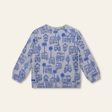 Tuk Tuk Cotton Sweatshirt, Gray, Long Sleeve 116-128cm