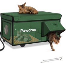 Weatherproof Heated Cat House for Outdoor in Winter, Heated Cat Bed Kitty